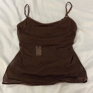 Chocolate Mesh Cosabella Tank